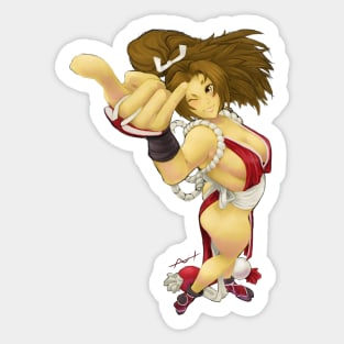 Mai Shiranui by Adam VanHorne Sticker